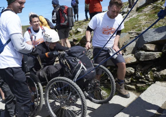 Dan and his team taking on the Snowdon Push 2017